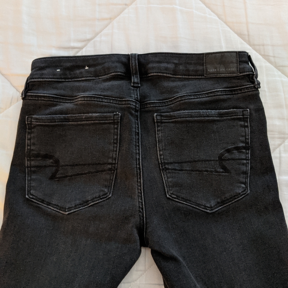 AEO denim destressed jeggings